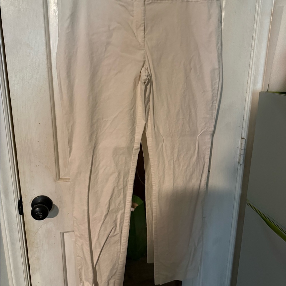 White Velvet Skinny-Fit Pants - Picture 2 of 4